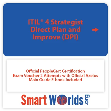 ITIL® 4 Strategist: Direct Plan and Improve (DPI) Official PeopleCert Certification Exam Voucher 2 attempts with Official Axelos Main Guide E-book Included. code: ITIL4DPI-Ex-2